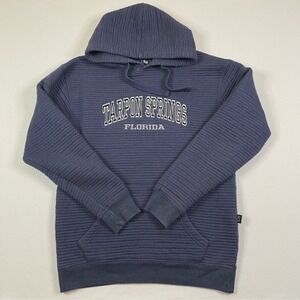 Tarpon Springs Florida Hoodie Women's Small Ribbed Embroidered Pullover Souvenir